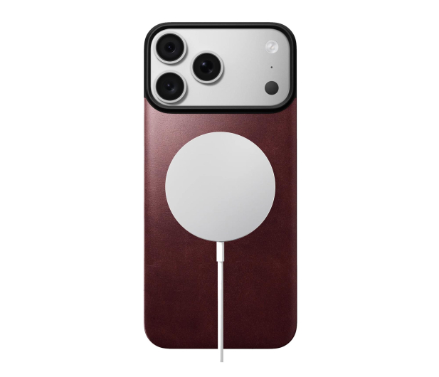 Nomad Magnetic Leather Back iPhone 18 Pro / 17 Pro MagSafe (burgun - 1586590 - zdjęcie 3
